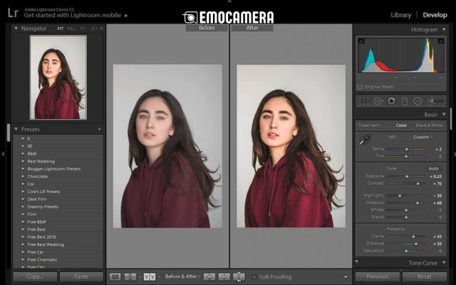 Quy trình chỉnh mịn da bằng Lightroom